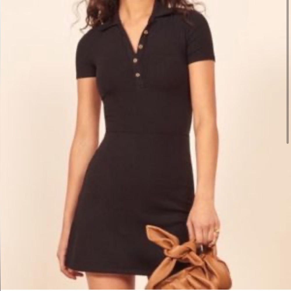 Reformation Collared Button Wimbledon Dress NWT Small